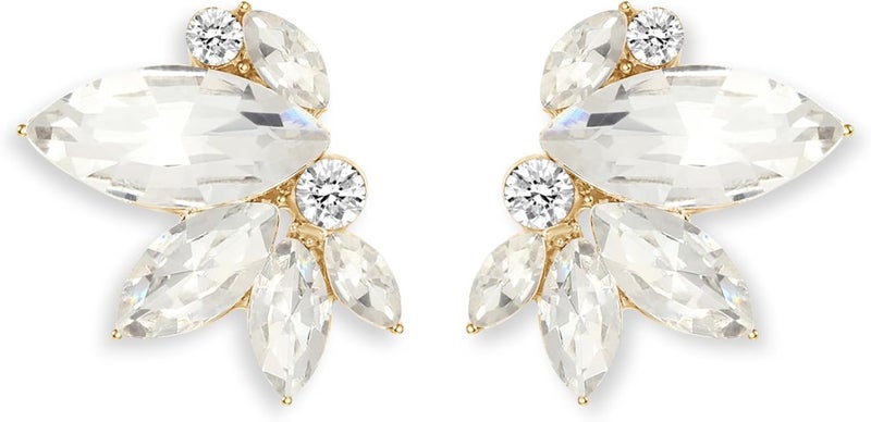 Spiritlele Sparkly Rhinestone Drop Earring Dainty Faux Crystal Earring Studs for Women Wedding Prom Party - Image 1